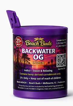 Backwater OG THCP Flower 1g packaged product