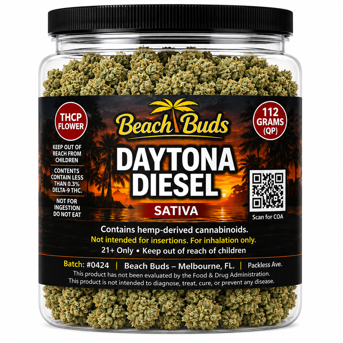 Daytona Diesel THCP Flower 112g packaged product