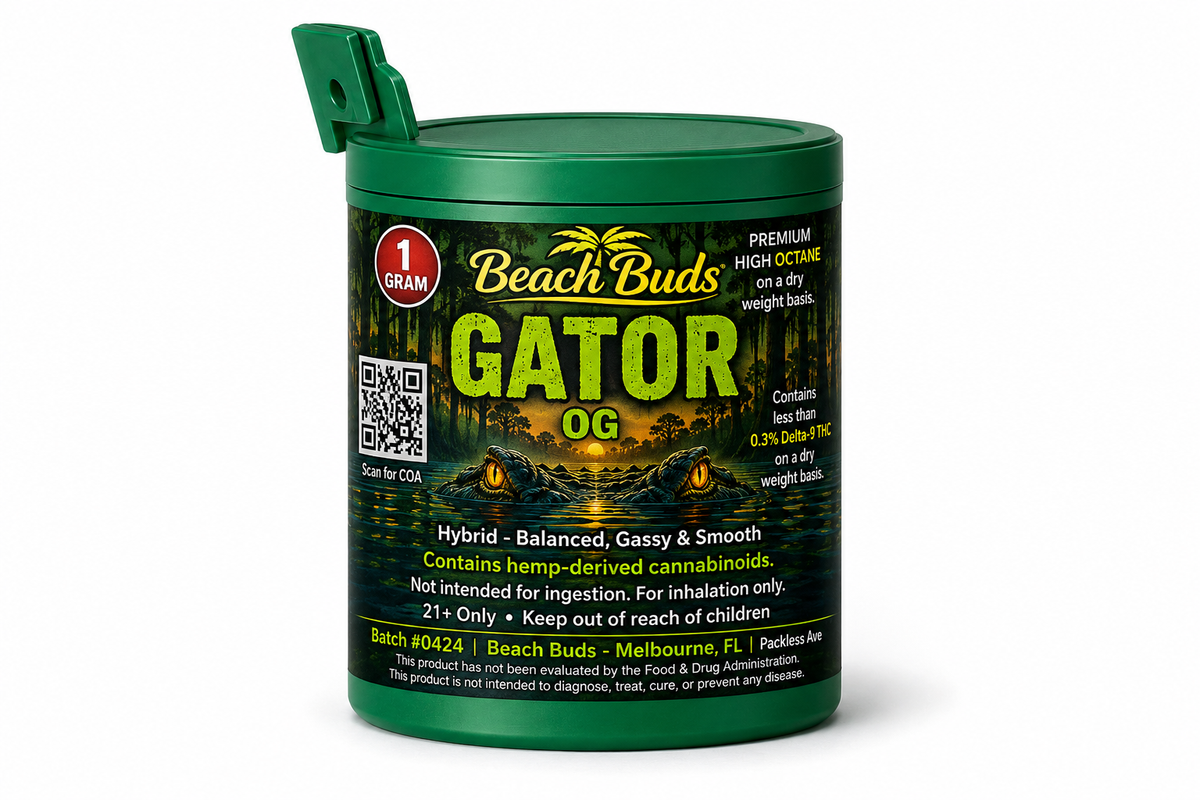 Gator THCP Flower 1g packaged product