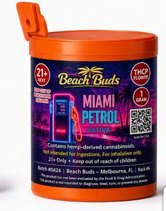 Miami Petrol THCP Flower 1g packaged product