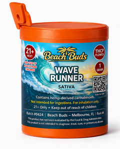 Wave Runner THCP Flower 1g packaged product